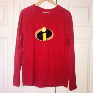 Disney The INCREDIBLES Logo Long Sleeve Tee Costume - Adult Small, Handmade